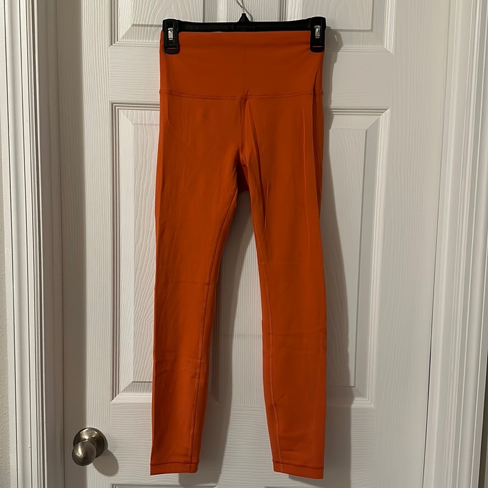 Lululemon Orange Wunder Train Pants